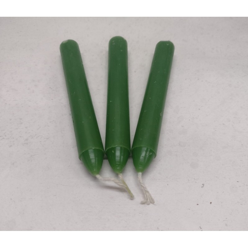Velas verde cortas