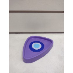 Plato porta piedra . OJO VIOLETA